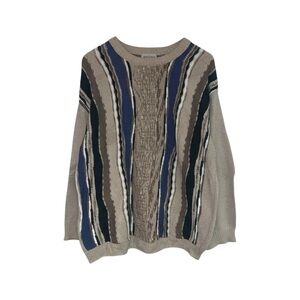Vintage London Fog Sweater Men’s‎ Size Large Beige Brown Lightweight